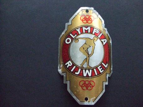 Olympia rijwiel balhoofdplaatje 2